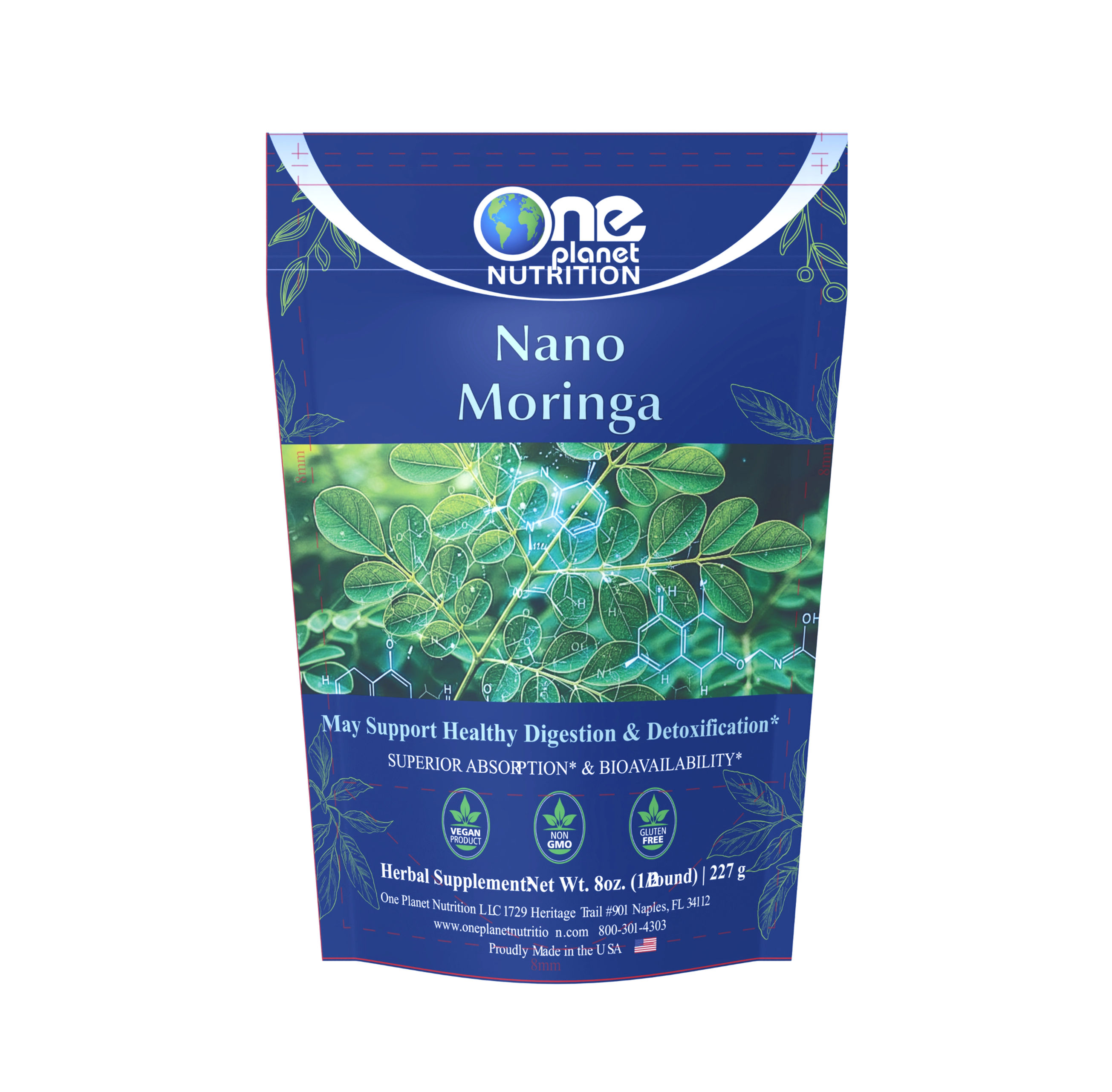 Nano Moringa Powder 8 oz (227 Servings)