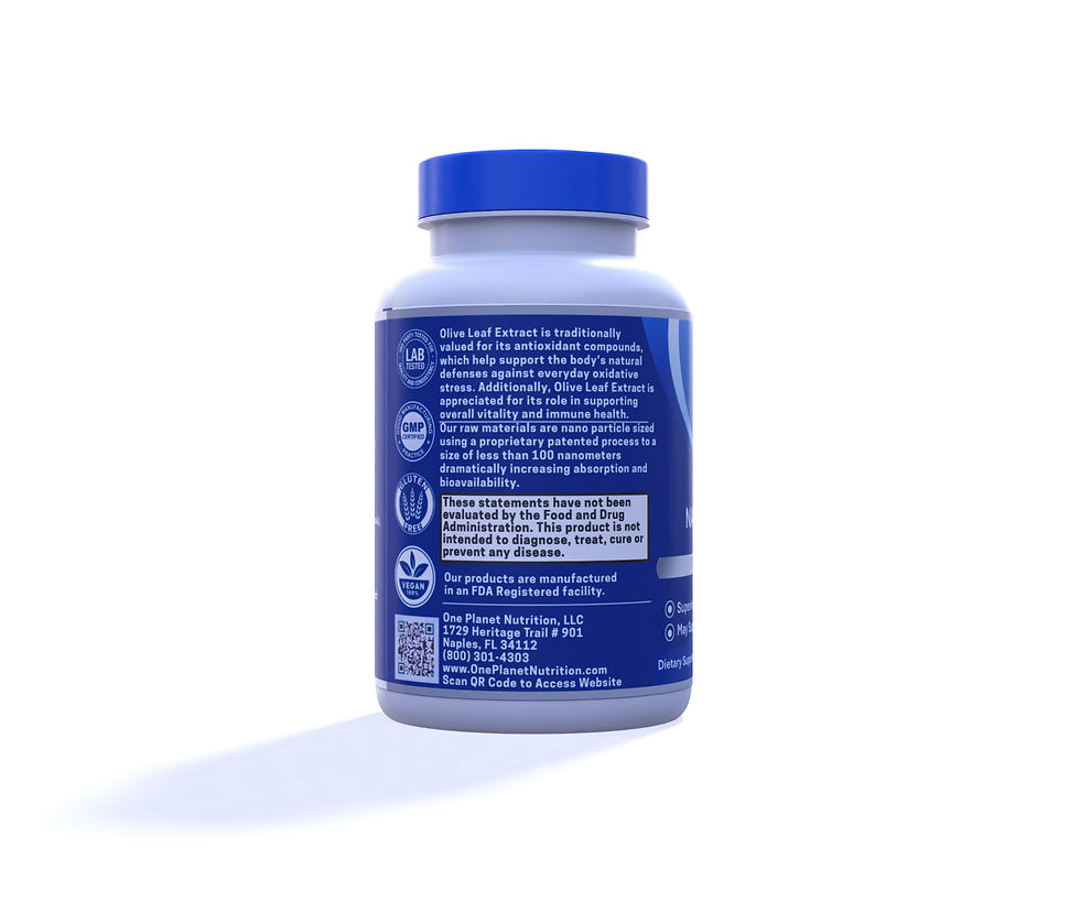 Thumbnail: Nano Olive Leaf 500 mg Capsules (120 Count)