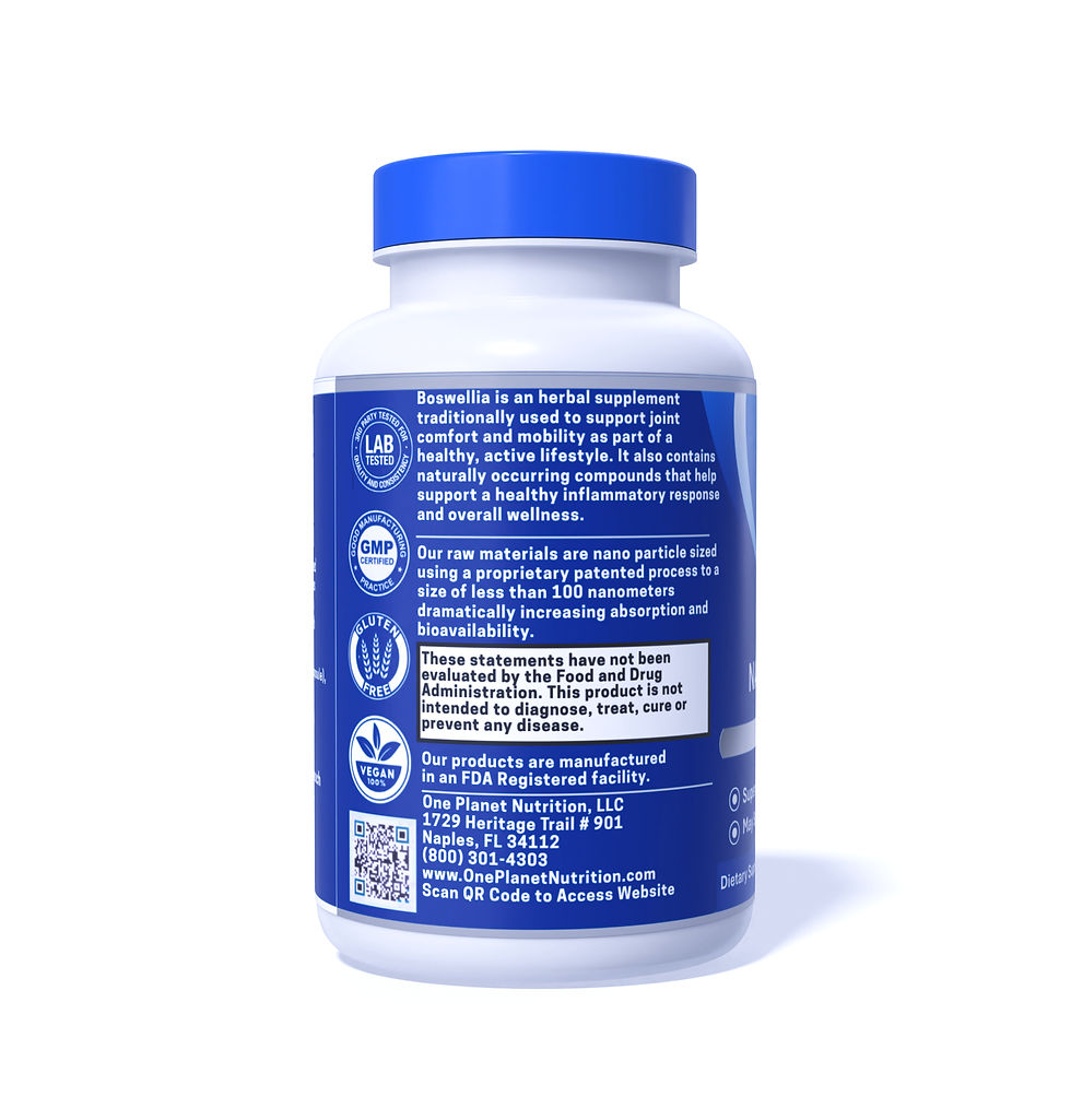 Thumbnail: Nano Boswellia Capsules 500 mg 120 ct