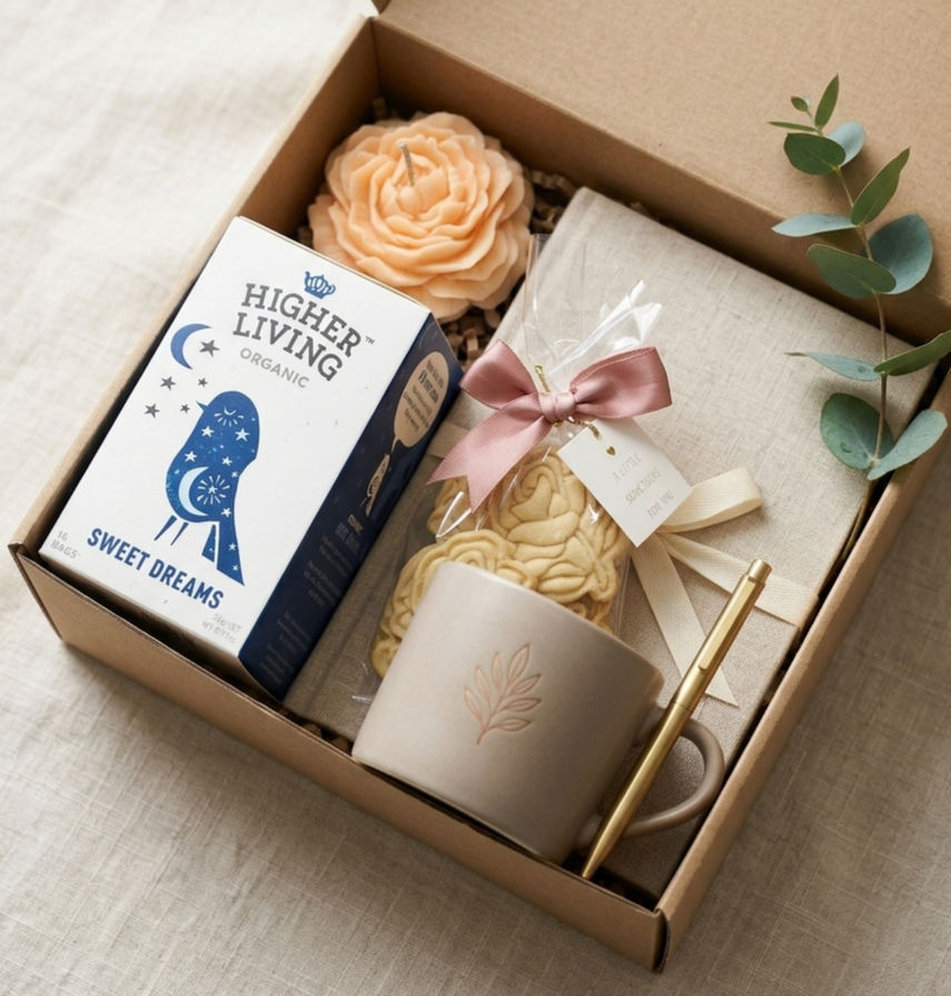 corporate hamper collection. Restore. A quiet thank-you, beautifully packed.
