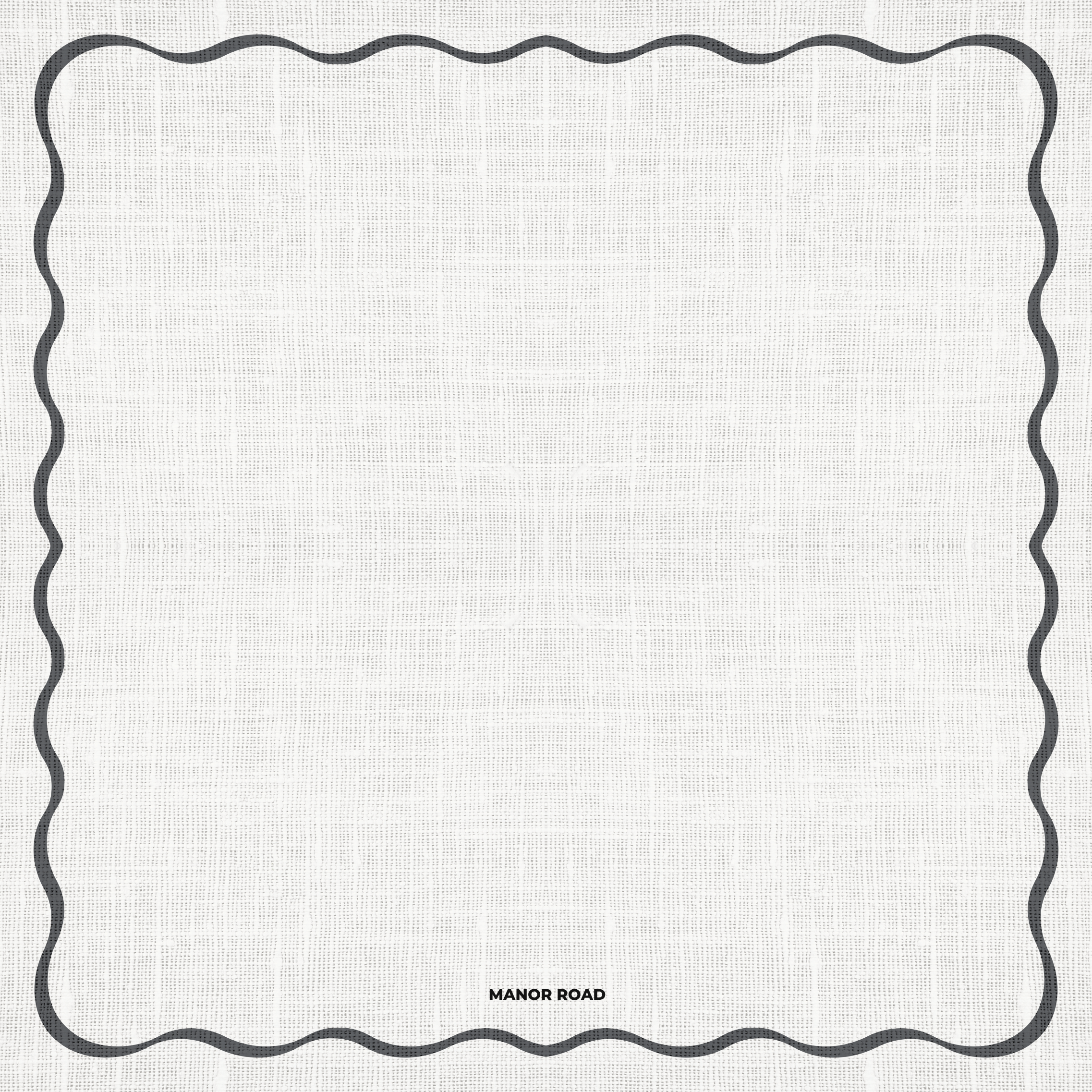 Manor Road Linen (Scallop White & Black) Cheese Board Presentation Cards