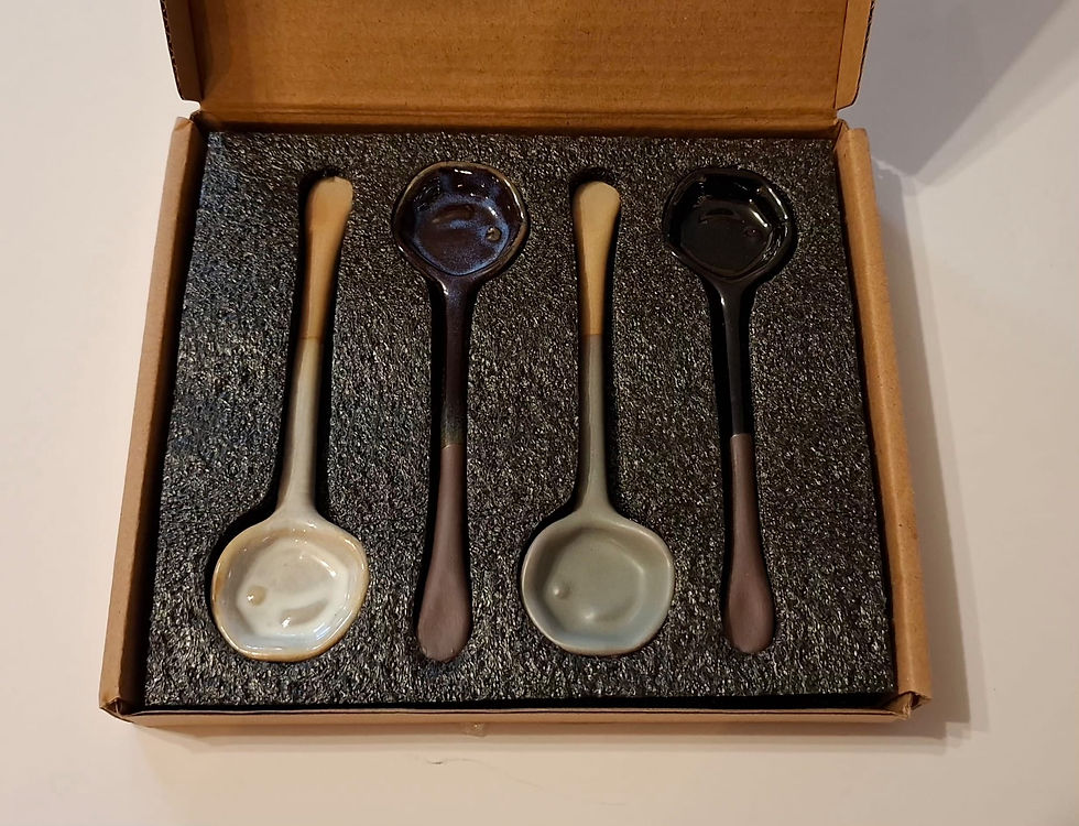 Thumbnail: Vintage Ceramic Spoons - Set of 4