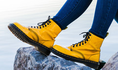 Botas de chuva amarelas