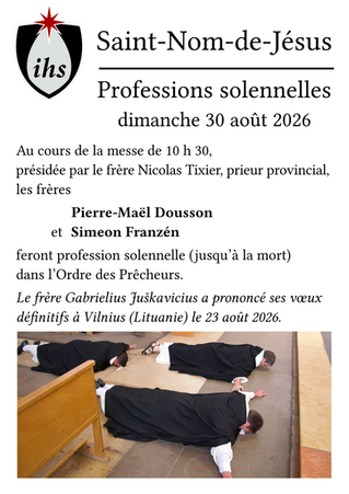 Professions solennelles