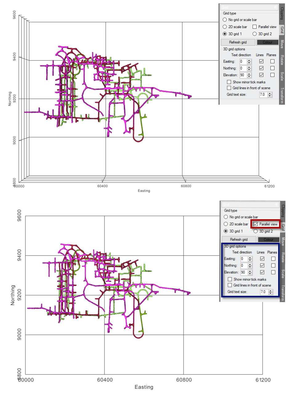 GEM4D coordinate grids for screen shots