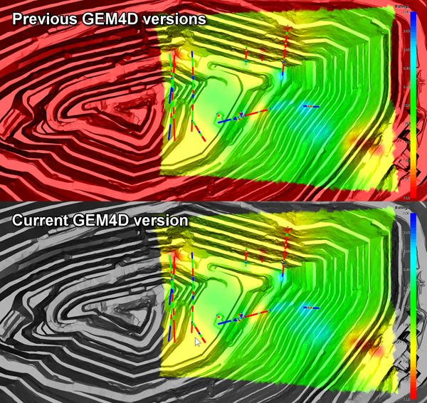 GEM4D comparing colours outside model bounds