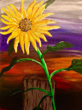 Sunflower at Sunset