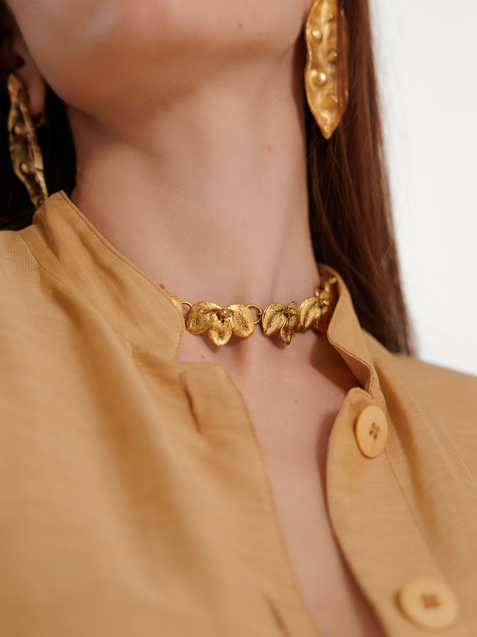 Thumbnail: Charles Duret 80s vintage floral necklace
