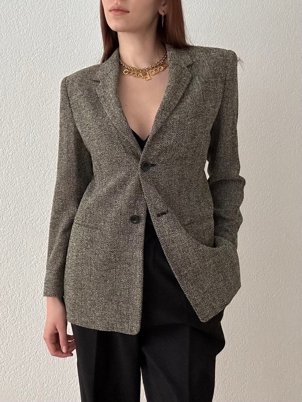 Thumbnail: Max Mara 90s women's vintage wool blazer