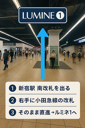新宿駅南口からの経路案内1