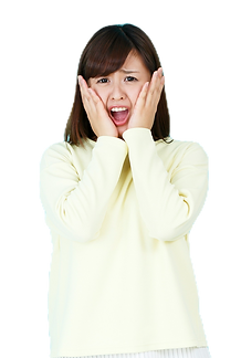 慌てる女性