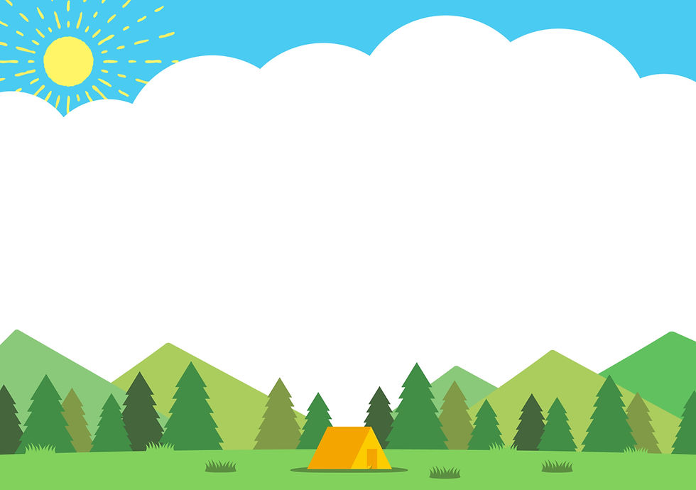 夏のキャンプ場イラスト