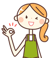 OKサインの女性イラスト