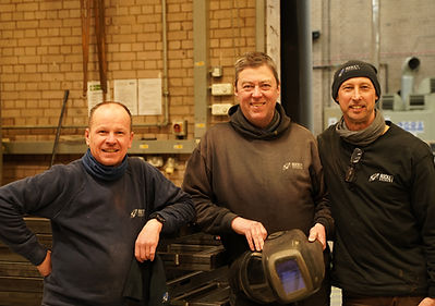 Rocket Scenery's fabrication team of welders in Metalshop