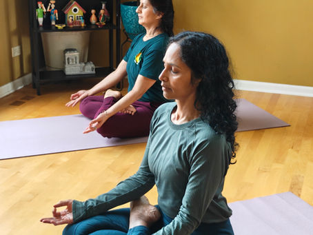 Yoga on Mat