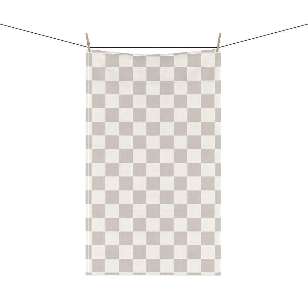 Thumbnail: Grey Checked Tea Towel