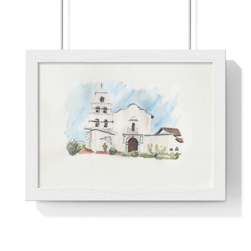 Thumbnail: Mission San Diego 8x11 Framed Art Print
