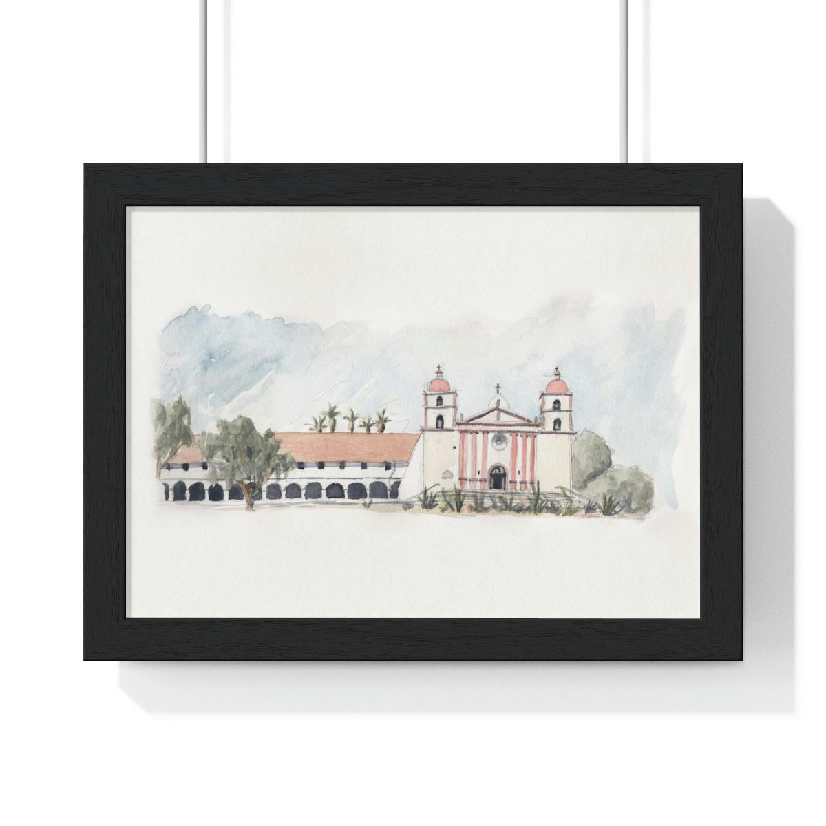 Mission Santa Barbara 8x11 Framed Art Print