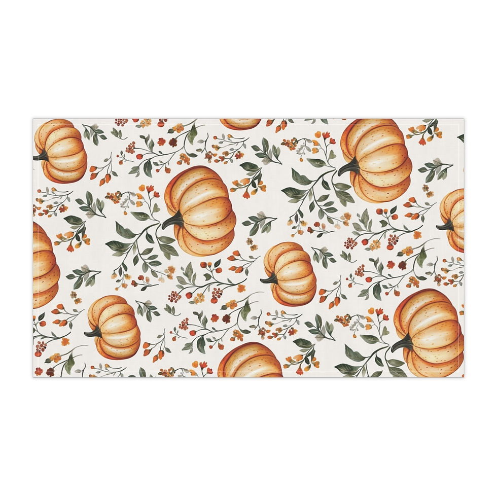 Thumbnail: Fall Pumpkin Pattern Tea Towel