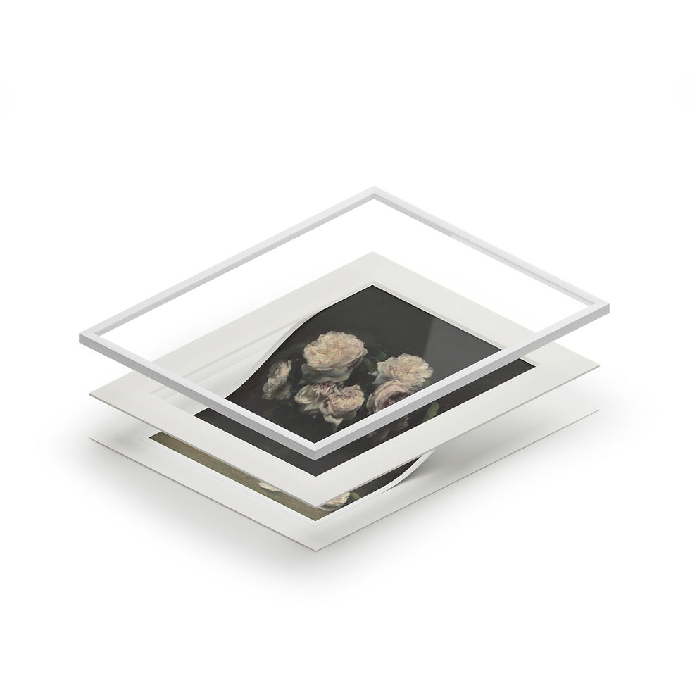 Thumbnail: Roses Dans un Verre, Henri Fantin-Latour - Fine Art Print