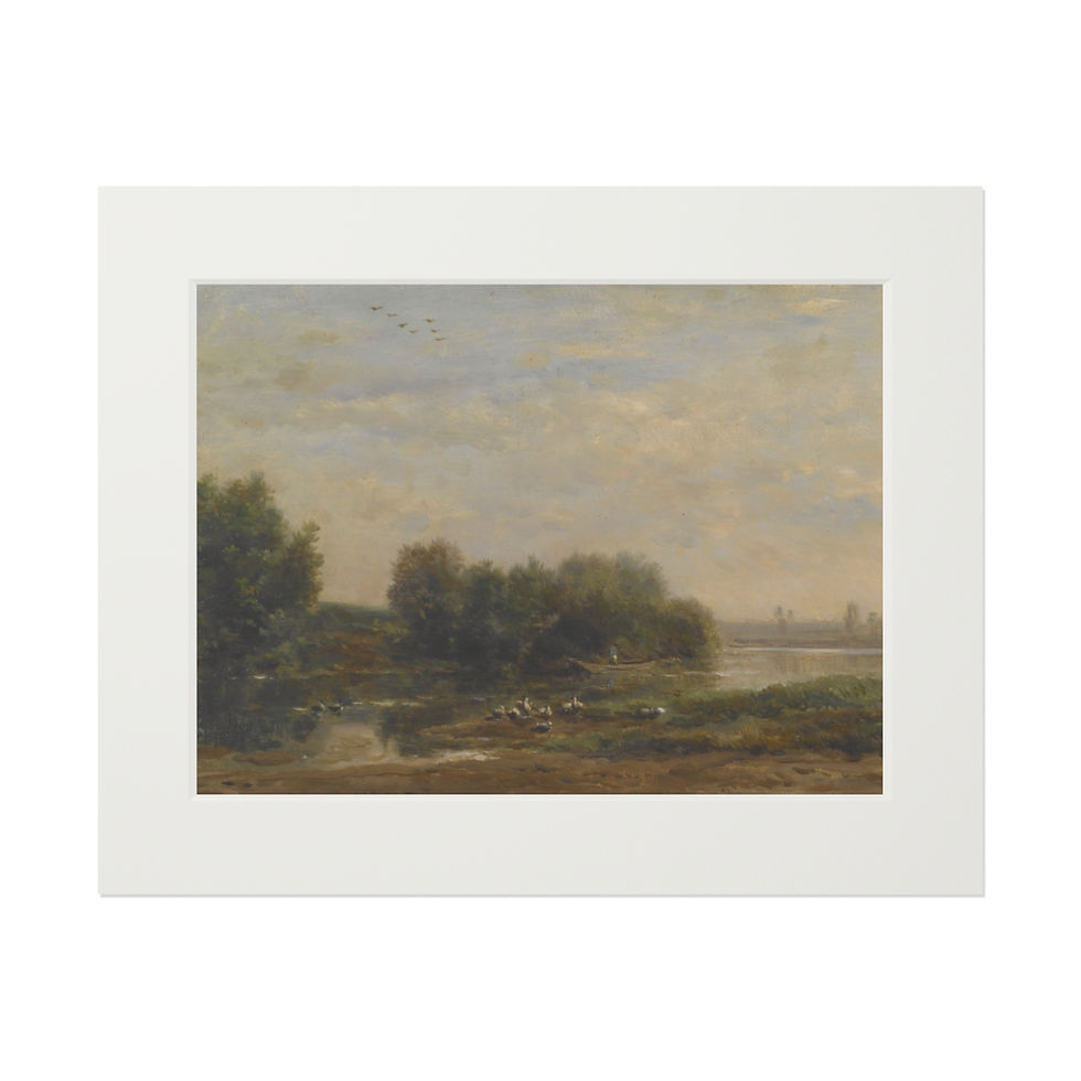 Thumbnail: On the Oise by Charles F. Daubigny - Fine Art Print
