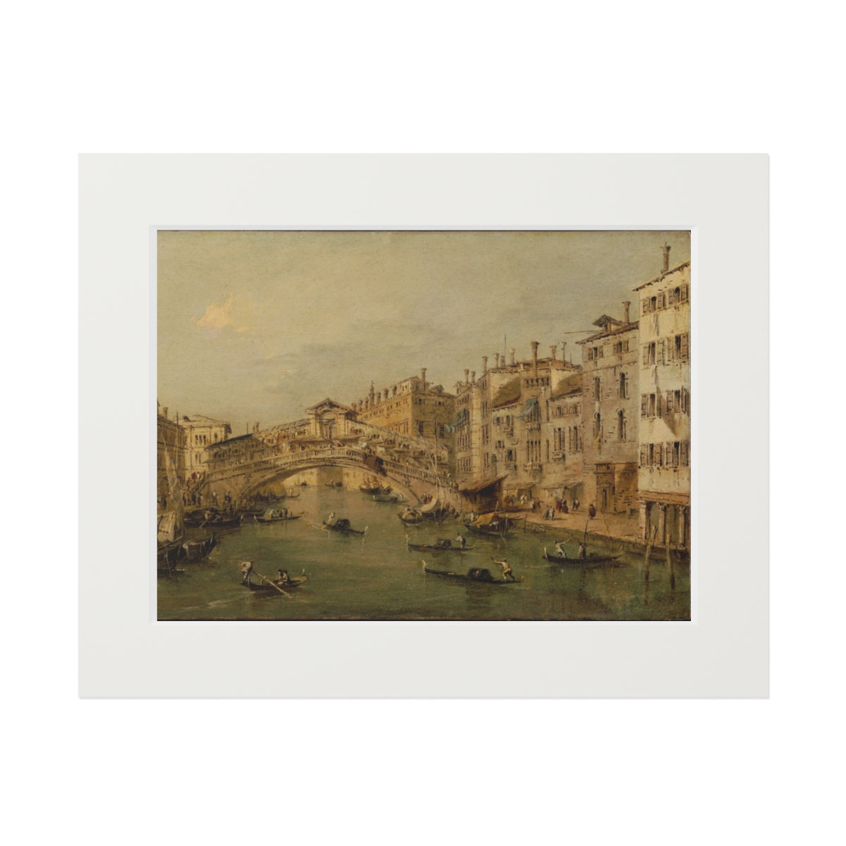 Fine Art Print - Venice: The Rialto, Workshop of Francesco Guardi