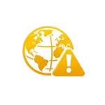 해외 사이트 이용 시 발생하는 법적·환전·계정 문제 사례를 정리한 경고 아이콘