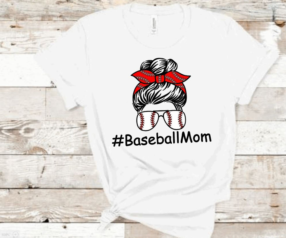 Baseball mom glasses and bun