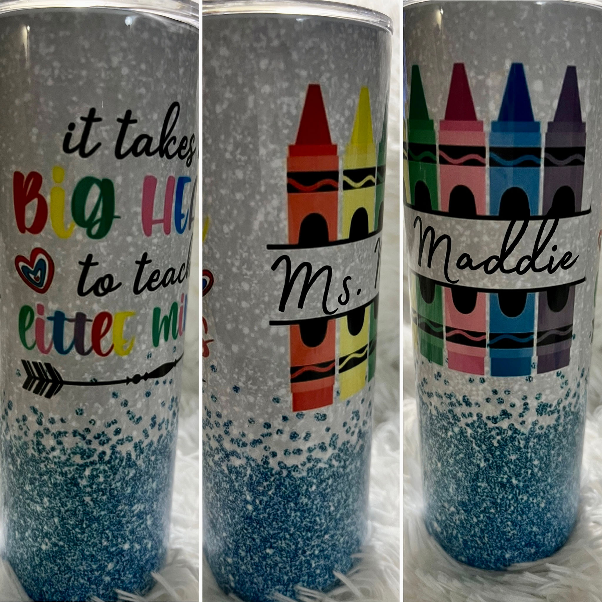 Personalized Teacher Big Hearts Little Minds Tumbler
