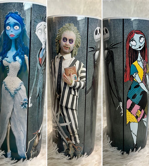 Tim Burton Character Tumbler | Crafts By Jackie V