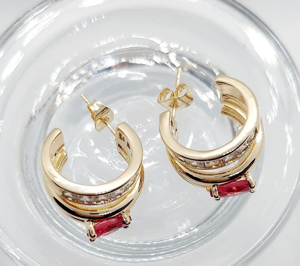 Miniatura: Argola Gota Rosa