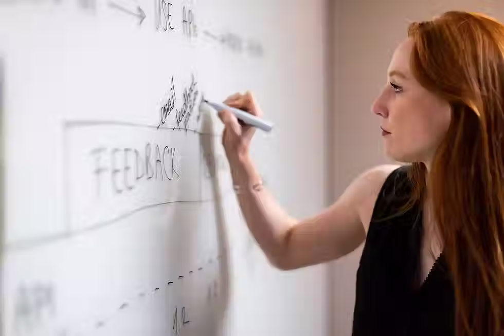 a woman conducting keyword gap analysis
