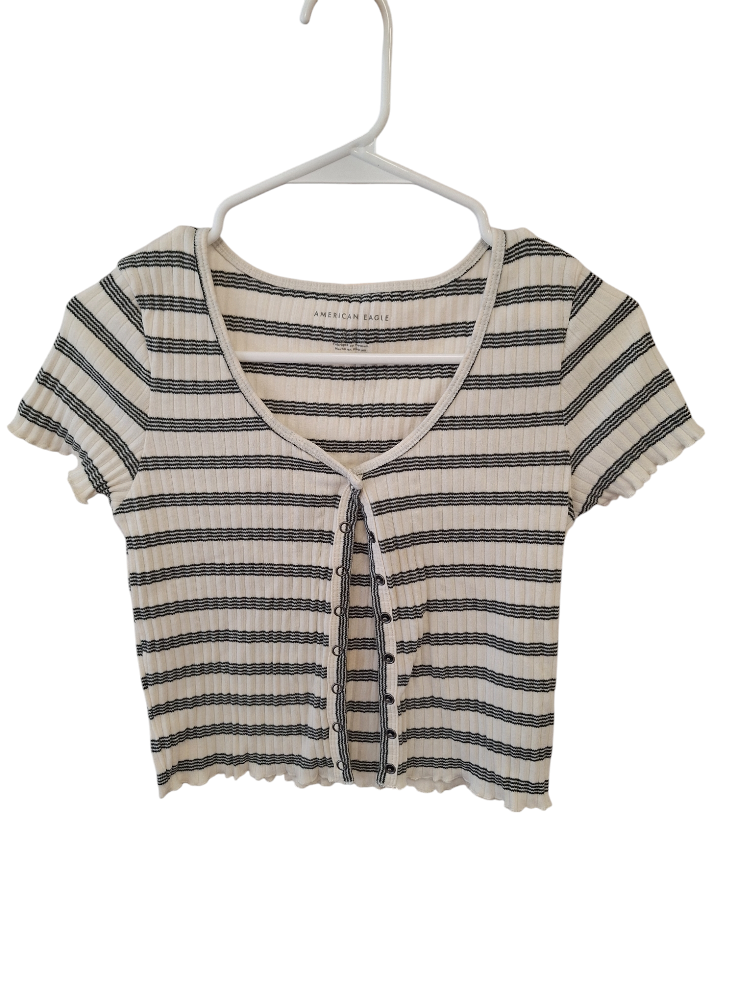 American Eagle Cropped Button Down Size S