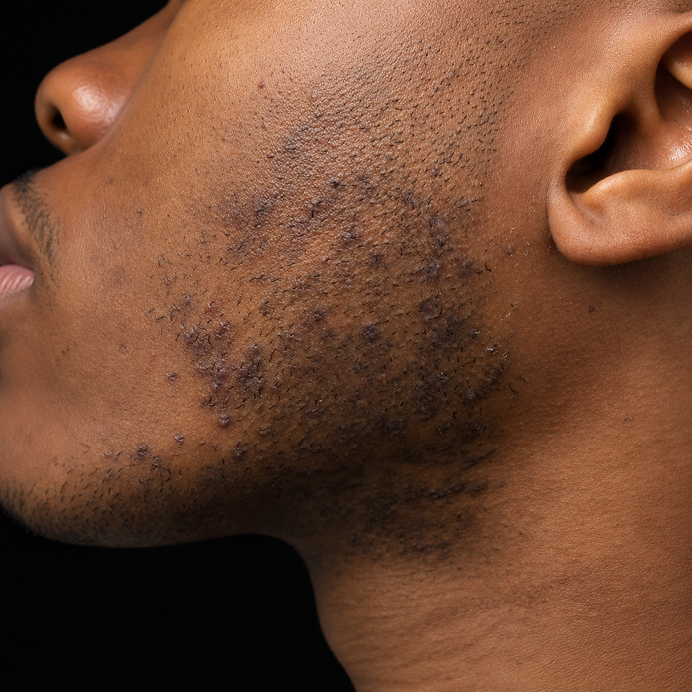 Laser facial treatment for beard hyperpigmentation and dark spots in Atlanta