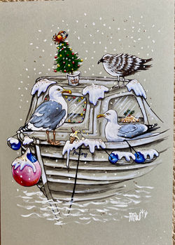 Christmas on the boatfloat
