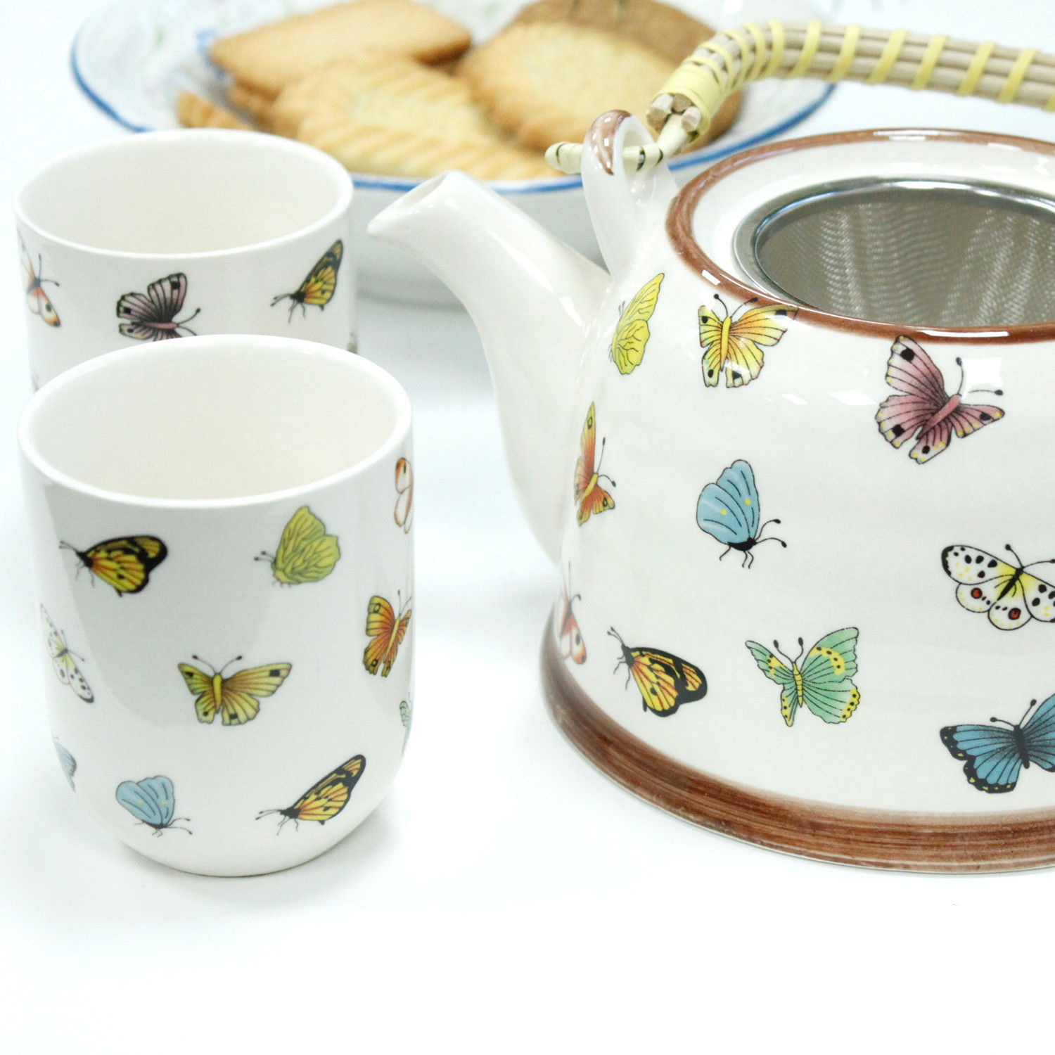Herbal Teapot Butterfly Set