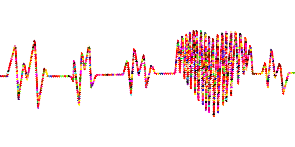 Multi coloured Cardiogram