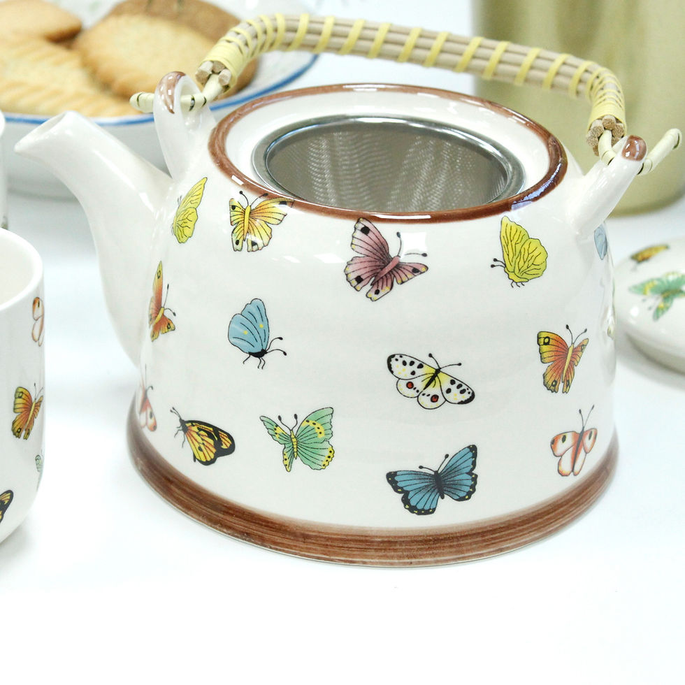 Thumbnail: Herbal Teapot Butterfly Set