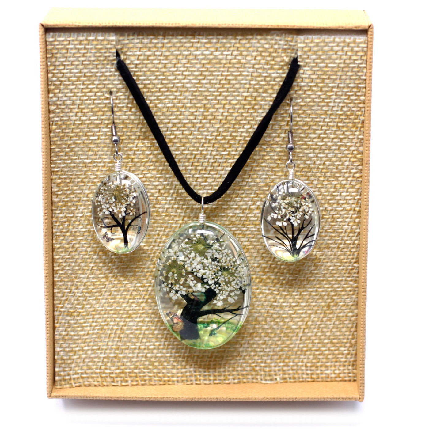Tree of Life Jewellery Set - White