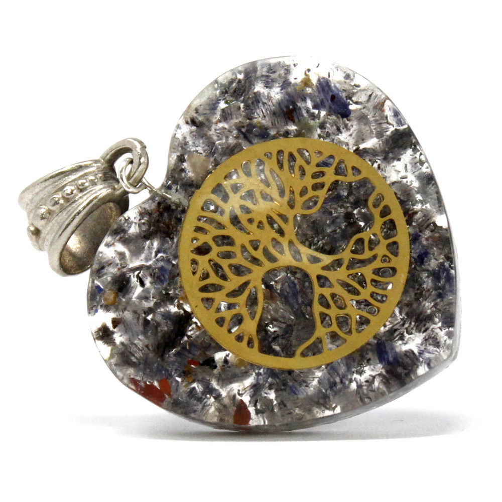 Orgonite Heart Tree of Life Pendant