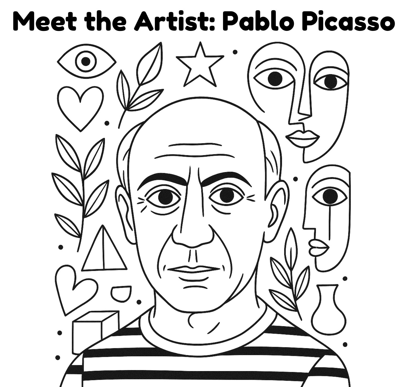 Pablo Picasso Coloring Page