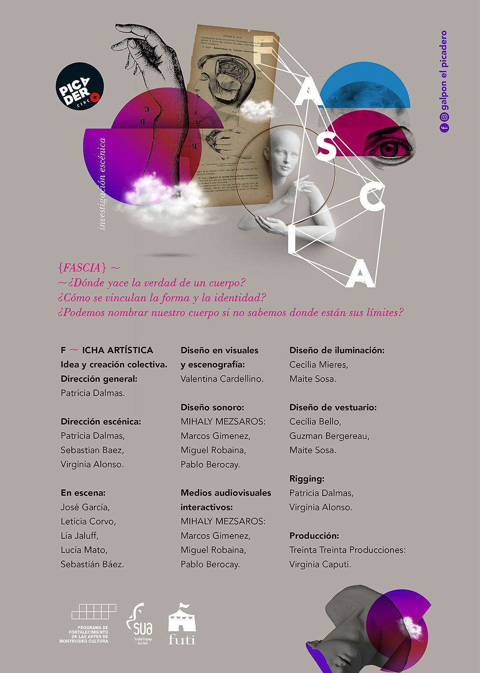 programa del espectáculo Fascia