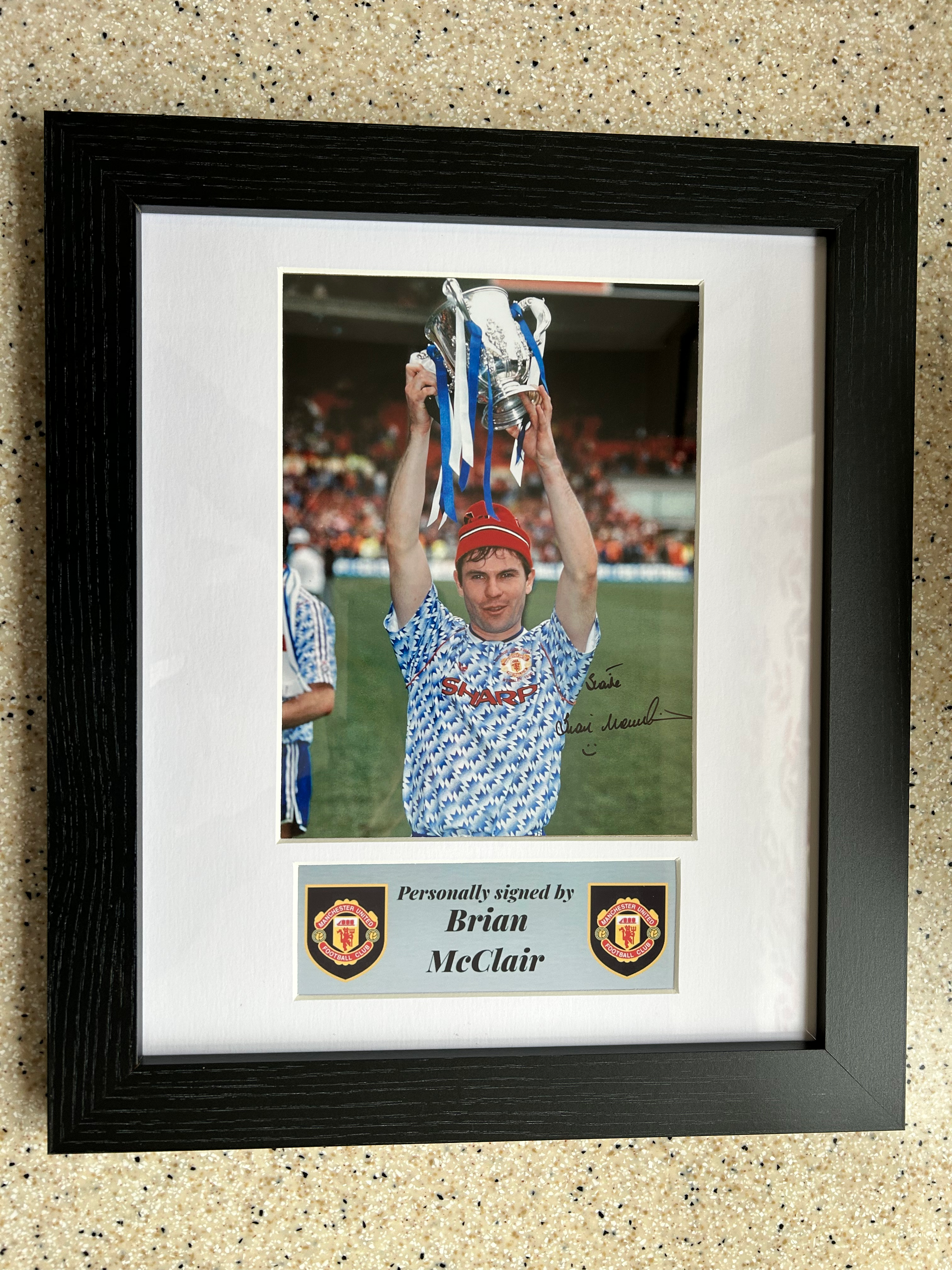Signed & Framed Brian McClair Photo