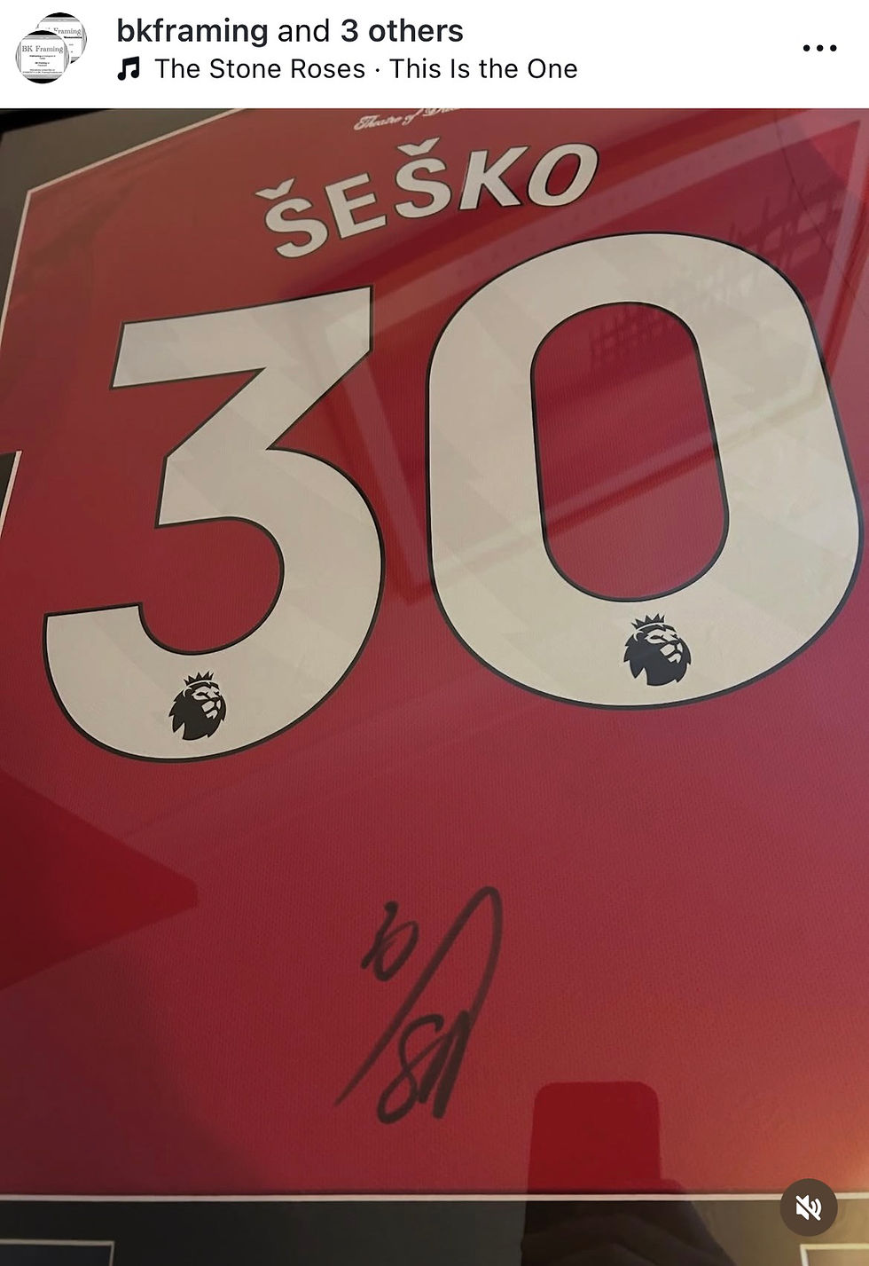 Thumbnail: Benjamin Šeško Signed & Framed 2025/26 Manchester United Home Shirt