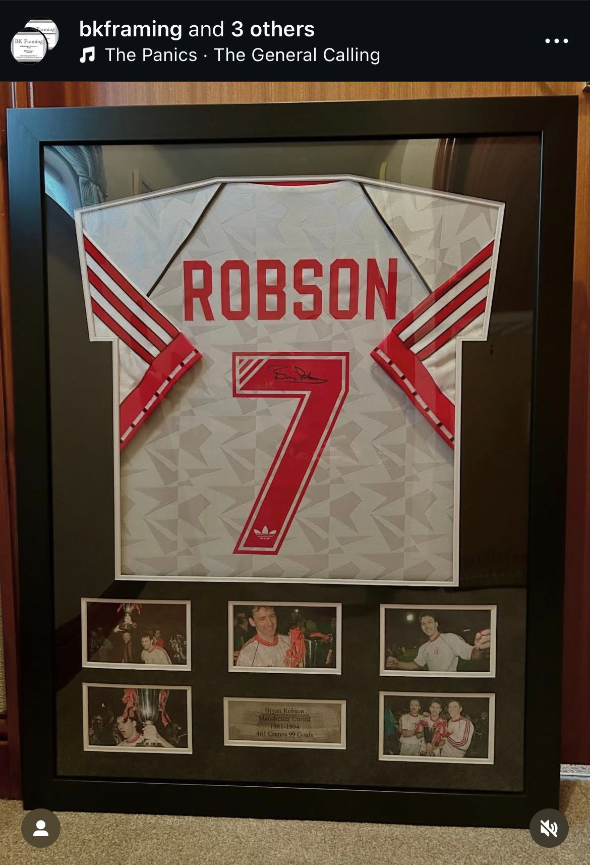 Bryan Robson Signed 1991 Manchester United European Cup Winners Cup Final Shirt