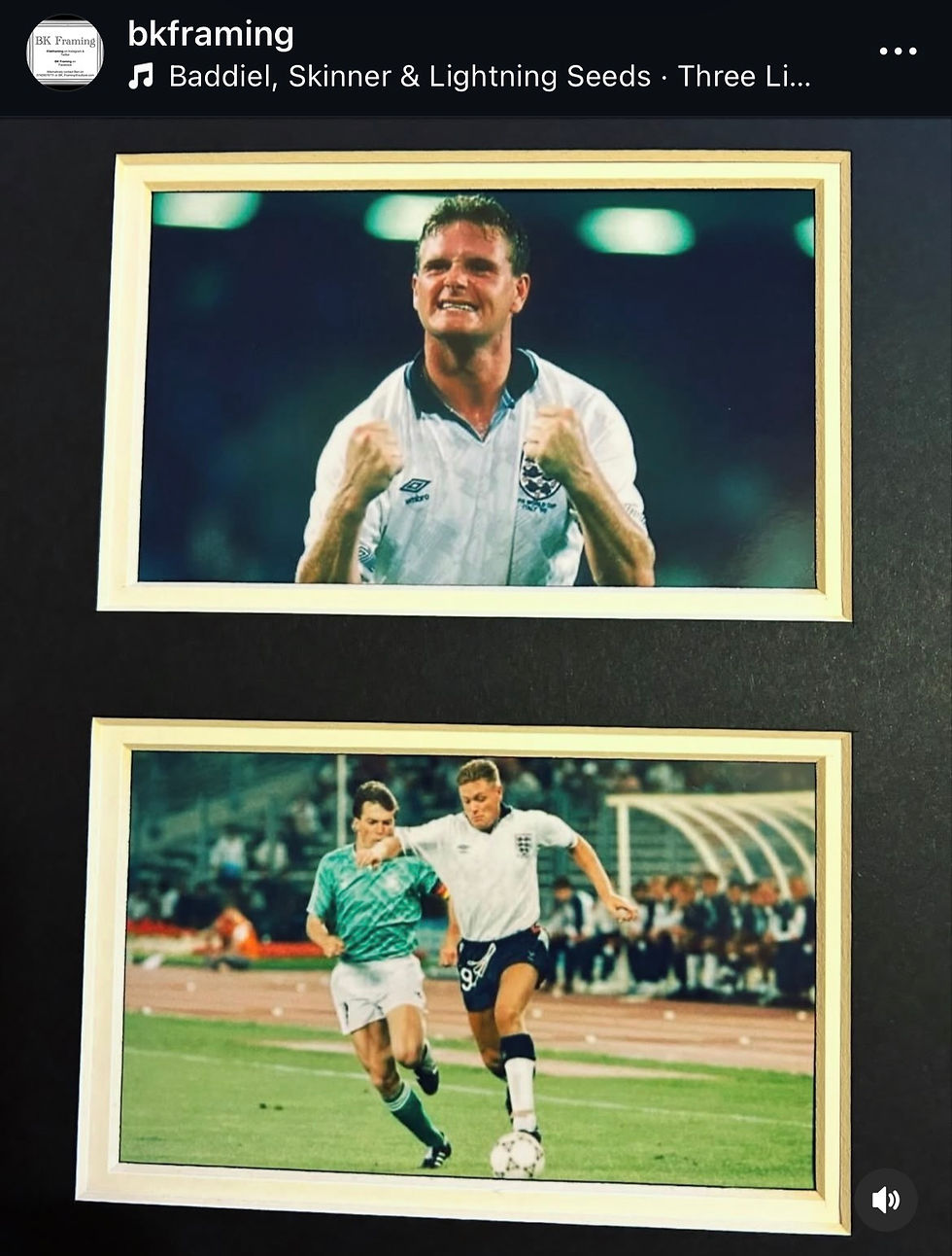 Thumbnail: Gazza Signed & Framed England Italia 90 World Cup Shirt