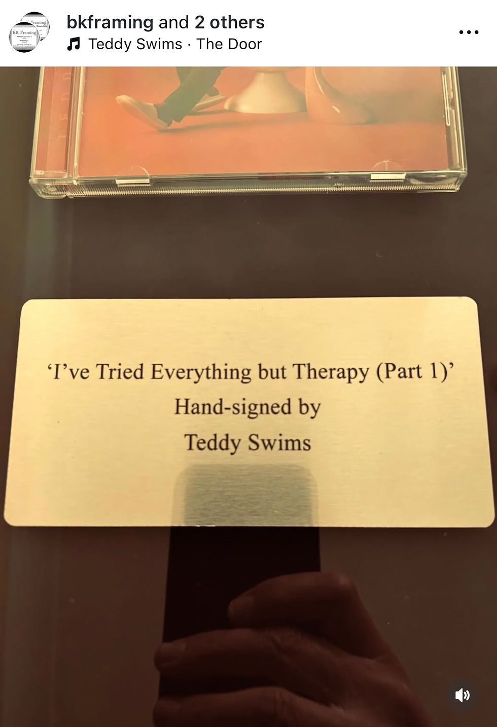 Thumbnail: Teddy Swims Signed & Framed ‘I’ve Tried Everything But Therapy (Part One)’ CD