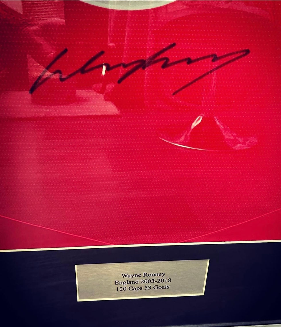 Thumbnail: Wayne Rooney Signed & Framed 2004 England Away Shirt 