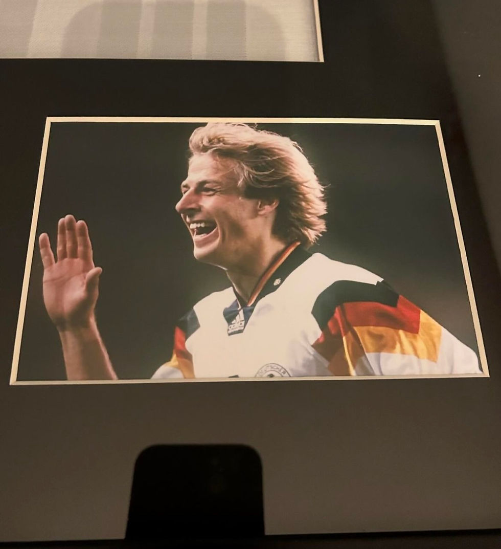 Thumbnail: Jürgen Klinsmann signed 1992 Germany Home Shirt