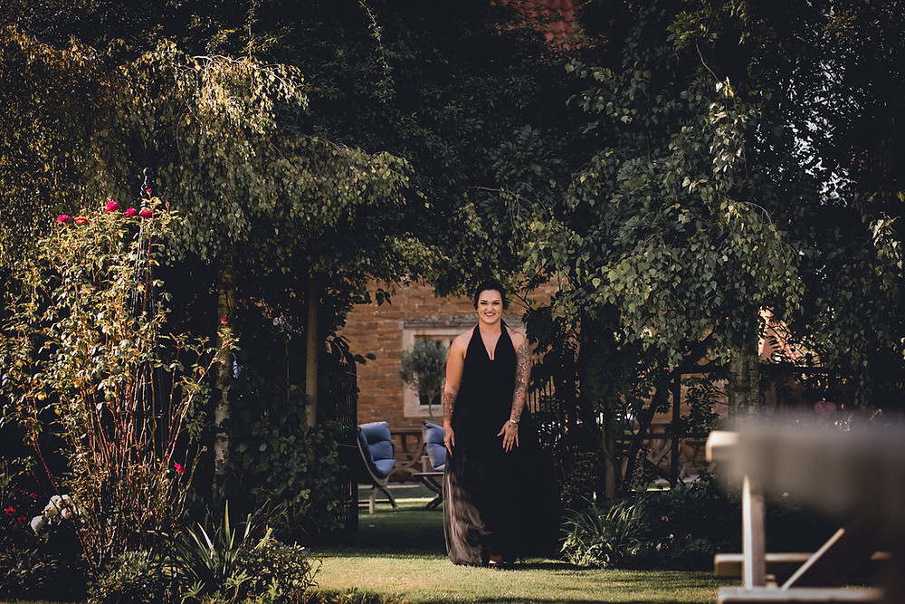 Bride in Black Wedding Dress